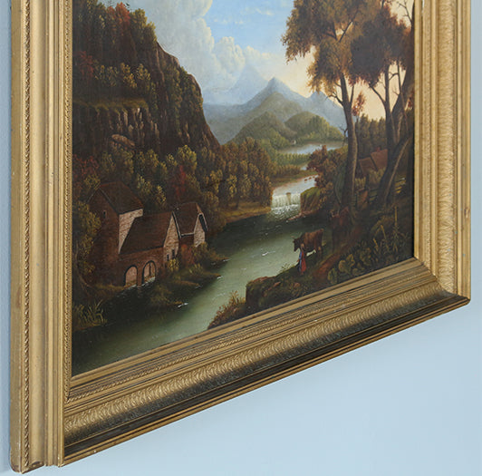 River Scene, 19th Century, Hudson River School 44.5W x 35.5H