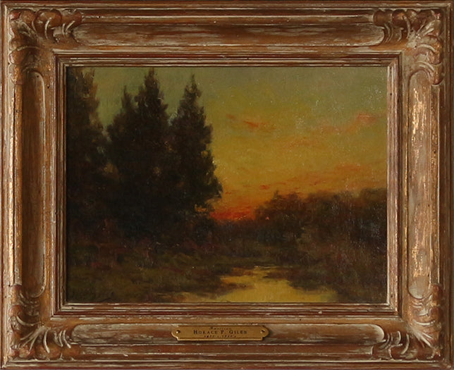 Three Trees Landscape, 19th Century 13.75W x 11H