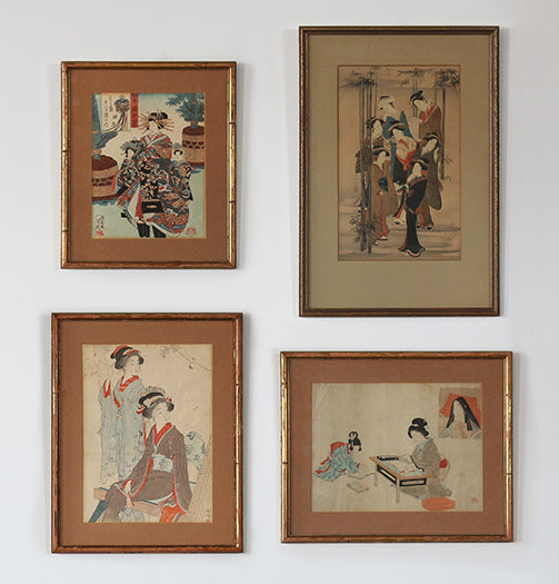 Japanese Woodblock Print 4, 19th Century 11.75W x 14.75H