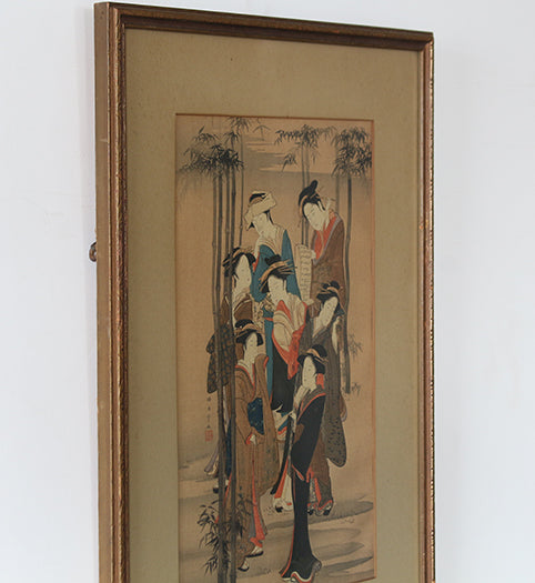 Japanese Woodblock Print 1, 19th Century 12.5W x 17.5H