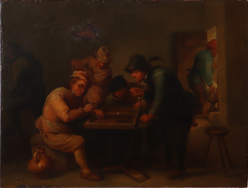 Tavern Scene, Dutch School, 18th/19th Century 14.5W x 10.5H