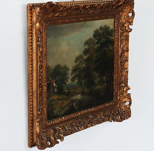 (Set of 2) 19th Century English Landscapes 15.75W x 14H