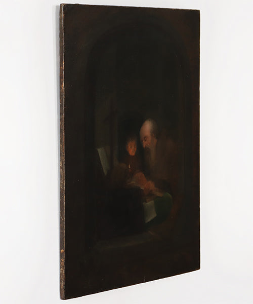 Old Master School, Monk with Child, 18th Century 10W x 12.5H