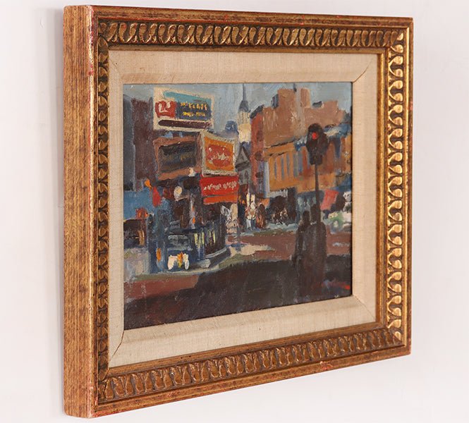American Modernist NY Street Scene 16W x 12H - Cleared Art