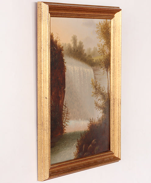 Hudson River School Waterfall Landscape 11W x 14H - Cleared Art