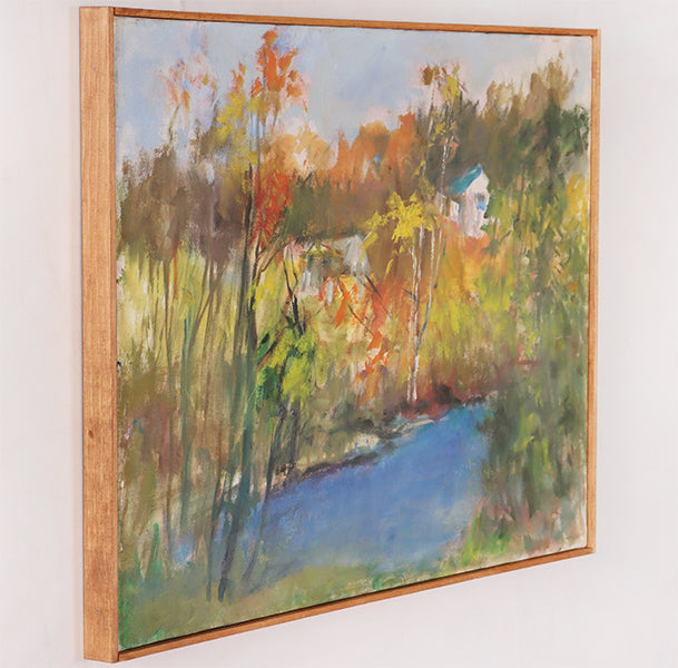 American Modernist Fall Landscape 24W x 18H - Cleared Art