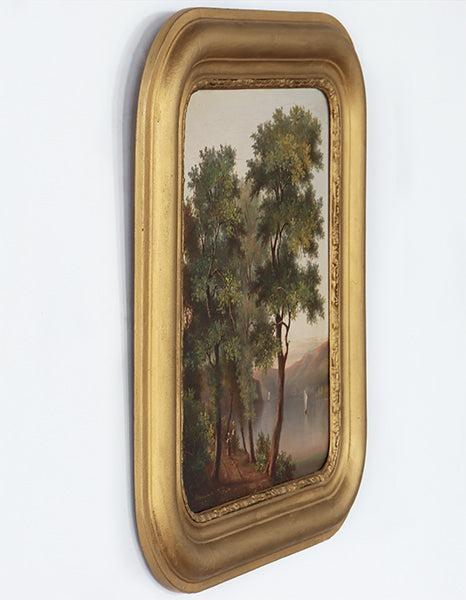 Antique Hudson River School Landscape circa 1850s, 17W x 20H - Cleared Art