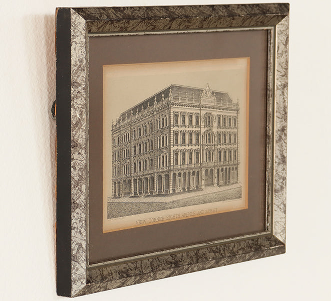 Set of 3 Architecture Lithographs of Manhattan, 19th Century 10.5W x 8.25H - Cleared Art