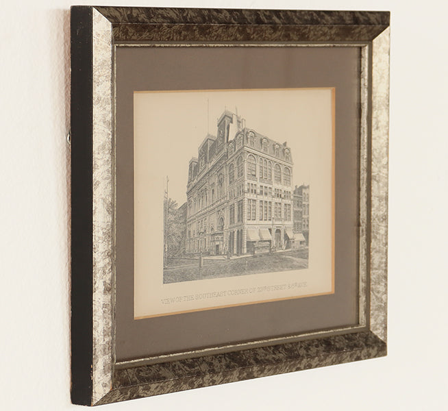 Set of 3 Architecture Lithographs of Manhattan, 19th Century 10.5W x 8.25H - Cleared Art
