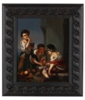 Boys Playing Dice 19th c. 9.8W x11.25H