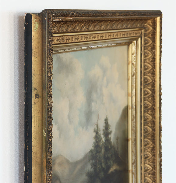 American School Hunting Scene Oil on Canvas, 19th Century, 27.5W x 33.5H - Cleared Art