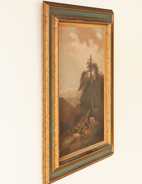 Hudson River School Landscape Oil Painting 19 Century 26W x 32H - Cleared Art
