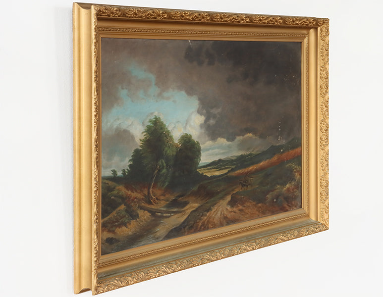 Hudson River School Storm Cloud Landscape 47W x 31H - Cleared