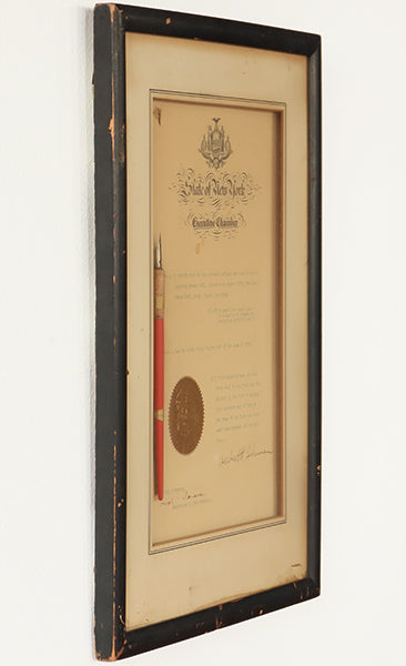 Antique New York State Executive Chamber Bill 14W x 19H - Cleared