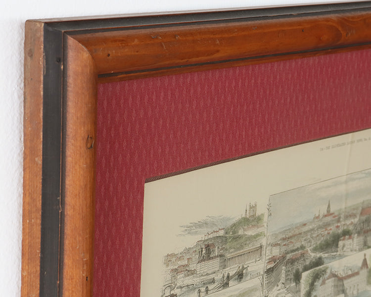 Antique Collage of London Lithograph 28W x 22H - Cleared