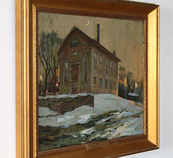 The Old School House In Winter, Early 20th Century 27.5W x 23.25H