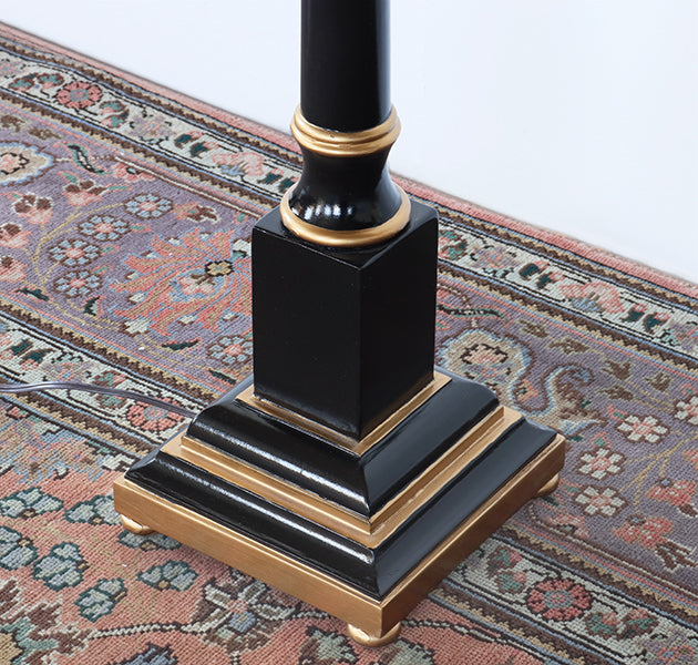 Black & Gold Traditional Floor Lamp - Cleared Decor