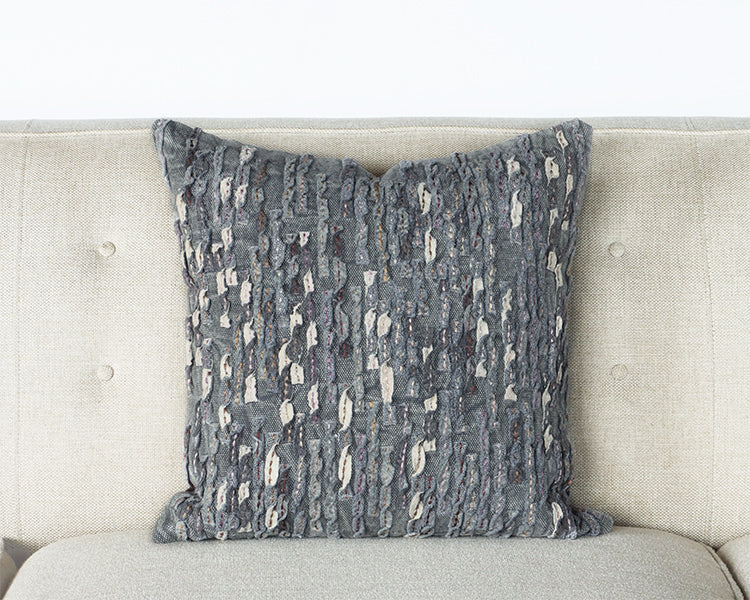 Grey Textured Pillow - Cleared