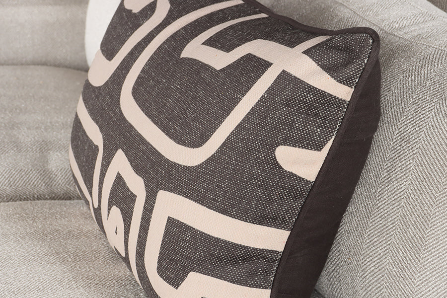 Charcoal Grey Abstract Design Pillow - Cleared