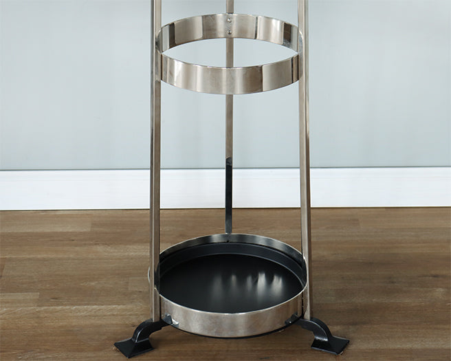 Nickel Coatrack With Drip Tray - Cleared