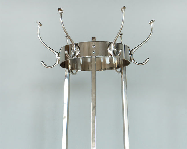 Nickel Coatrack With Drip Tray - Cleared
