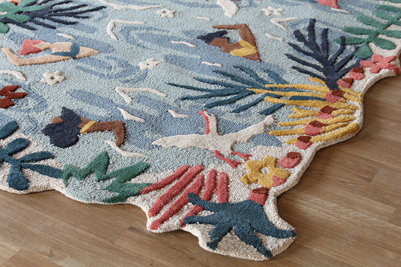 5' X 7'6" Tropical Swimmer Rug - Cleared