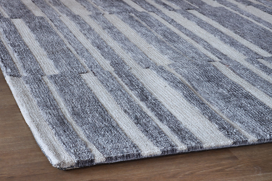 Natural and Slate Geometric Rug Cleared 12' X 8'6"