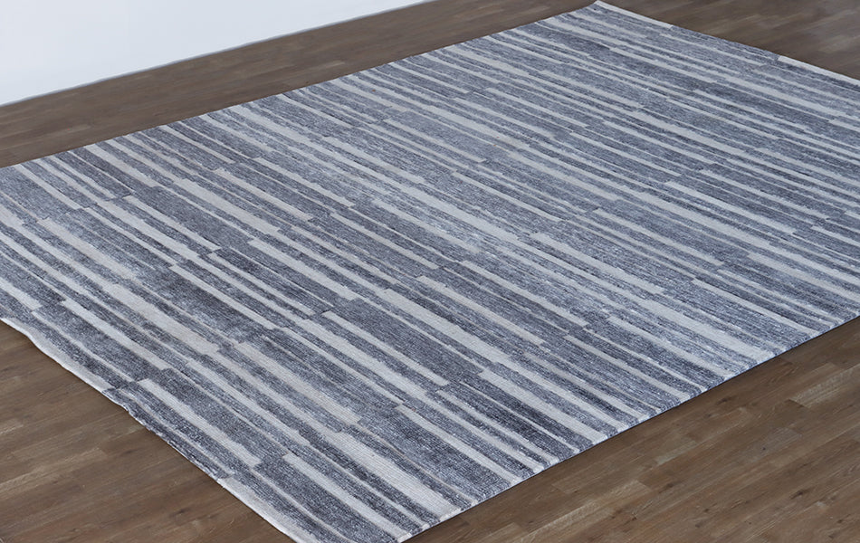 Natural and Slate Geometric Rug Cleared 12' X 8'6"