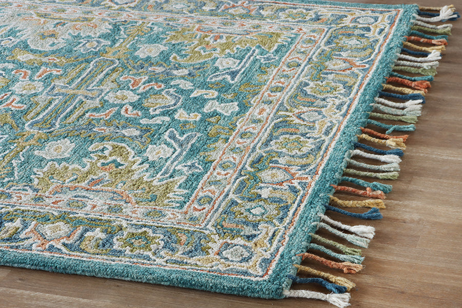 5'6 X 7'6" Blue & Navy Multicolored Rug - Cleared