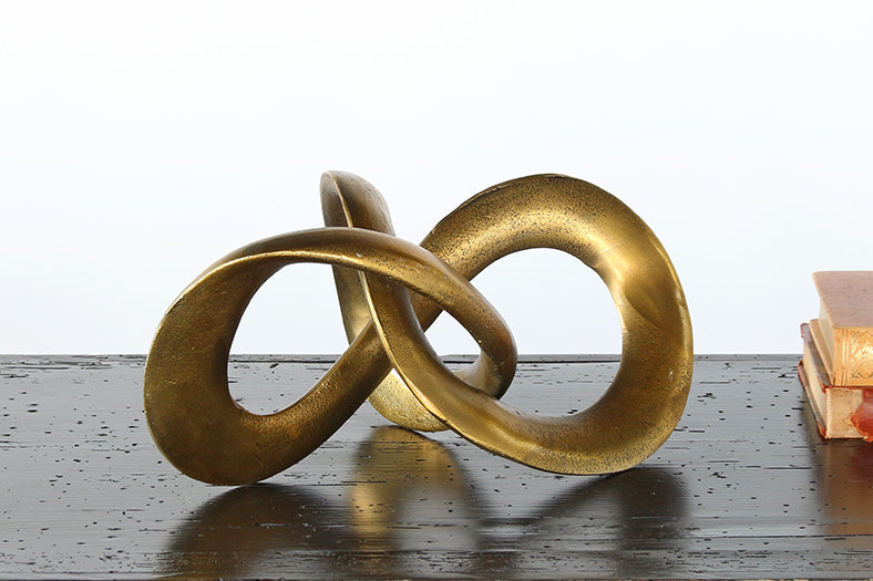 Antique Brass Spiral Sculpture - Cleared
