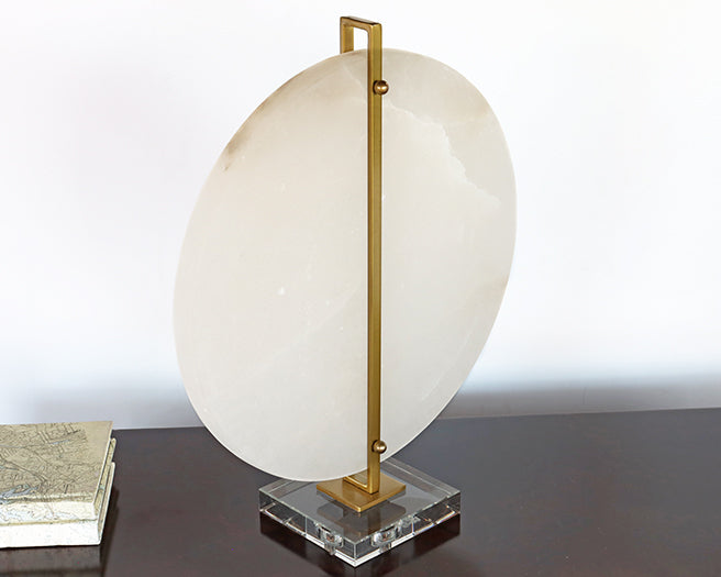Alabaster Sculpture #2 w/ Brass and Bronze - Cleared