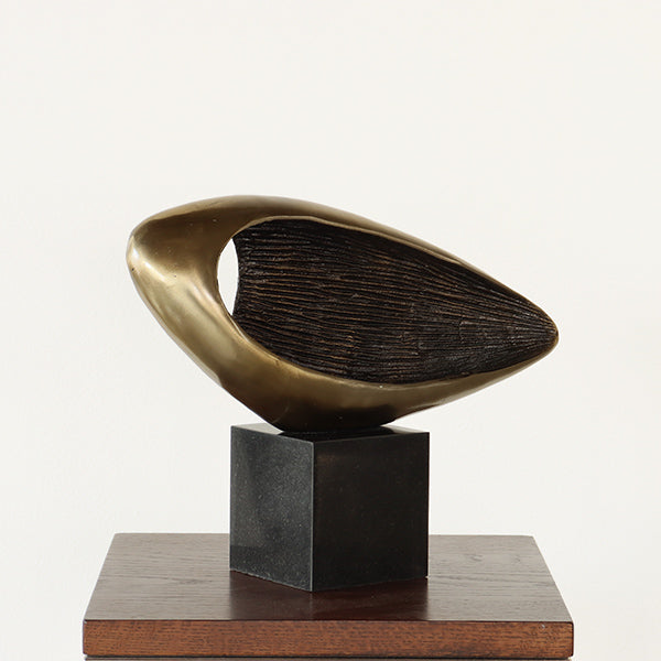 Bronzed Iron Tidal Wave Sculpture - Cleared