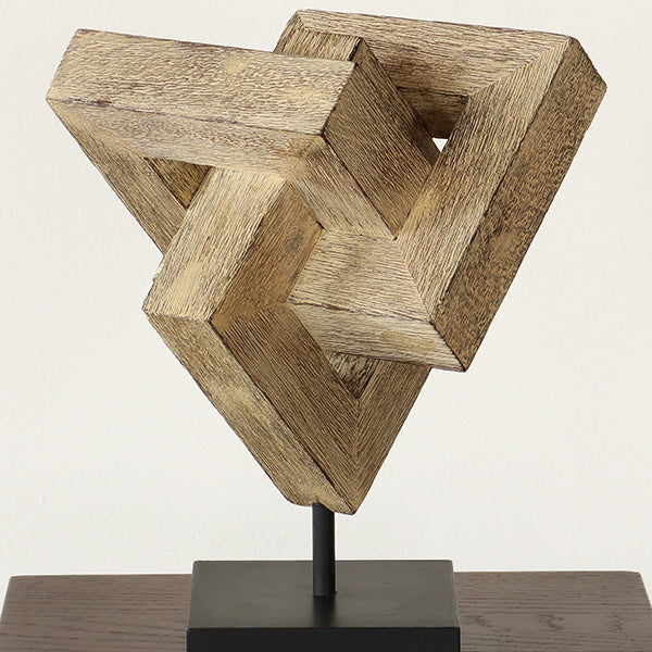 Pecan Geometric Sculpture - Cleared
