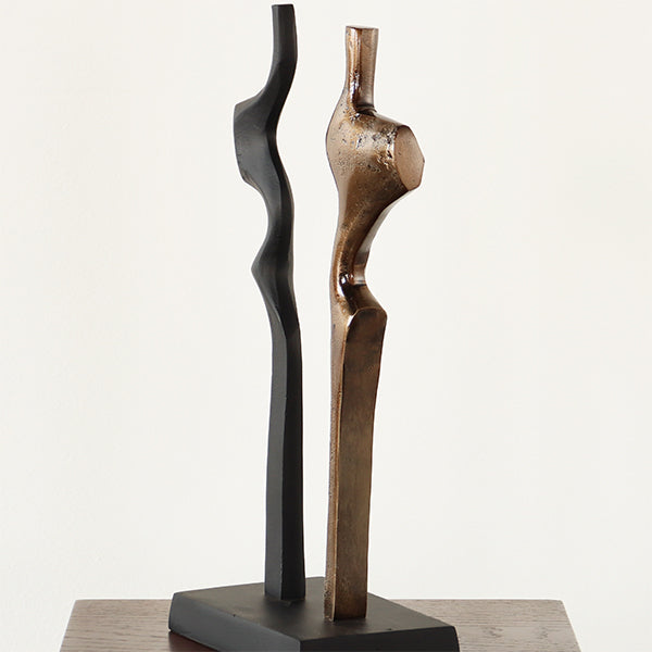 Black & Brass Abstract Standing Figures - Cleared