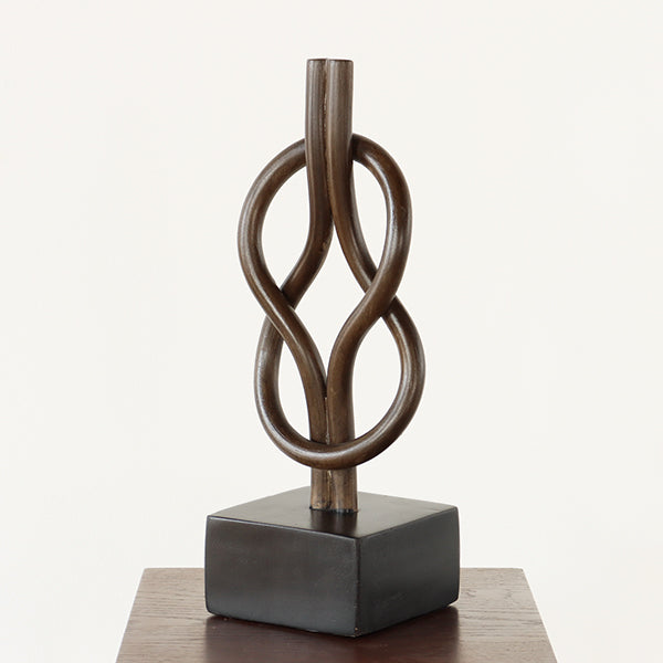 Rattan Square Knot Sculpture - Cleared