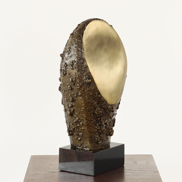 Cast Iron Textured Meteor Sculpture - Cleared