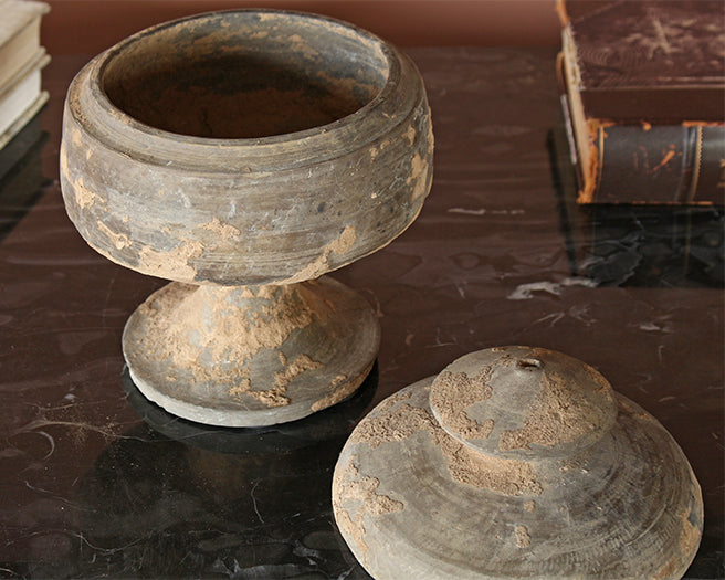 Set Of 3 Han Dynasty Style Urns I