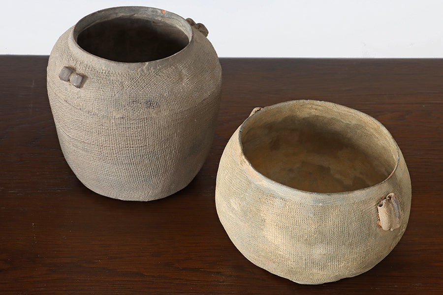Set Of 2 Han Dynasty Style Urns III