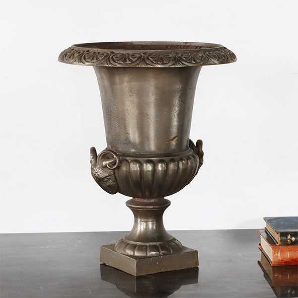 Pair of French Cast Iron Urns - Cleared Decor