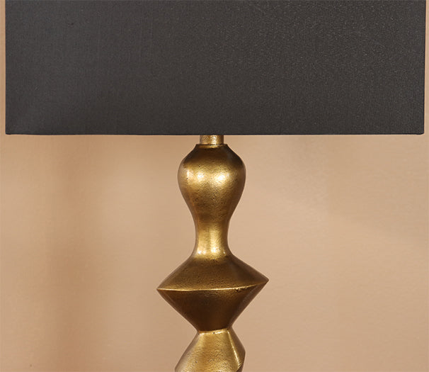 Angled Cubist Style Brass Table Lamp- Cleared