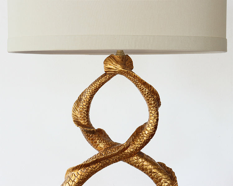 Gold Intertwined Eel Table Lamp - Cleared Decor