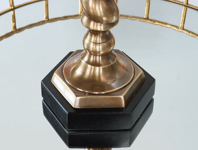 Twisted Brass Rope Table Lamp - Cleared Decor