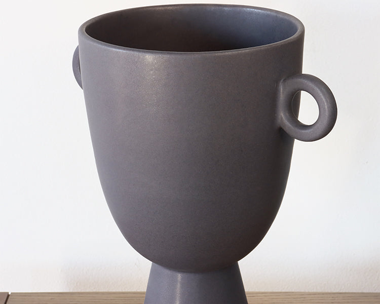Matte Black Ceramic Urn - Cleared