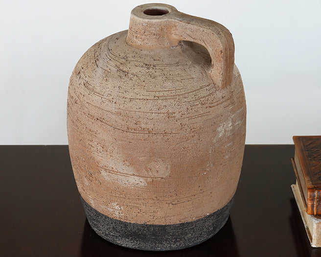Natural Terracotta with Black Bottom Vase- Cleared