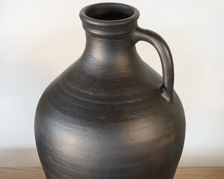 Aged Black Terracotta Vessel - Cleared