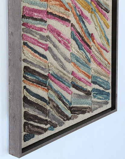28" X 52" Swept Up Beige/Multi Wall Art- Cleared