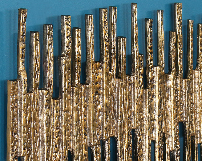 Abstract Brass Wall Sculpture- Cleared Decor