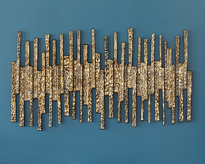 Abstract Brass Wall Sculpture- Cleared Decor
