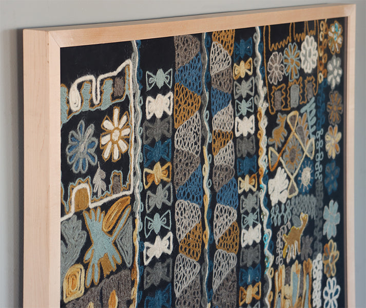 Ziggy Embroidered Textile 40W X 50H