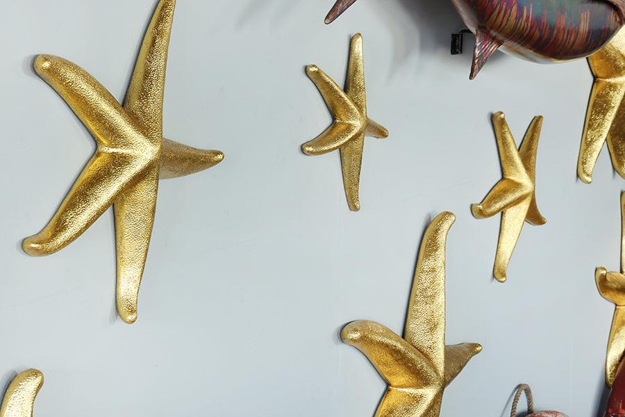 Set of 3 Gold Starfish - Cleared